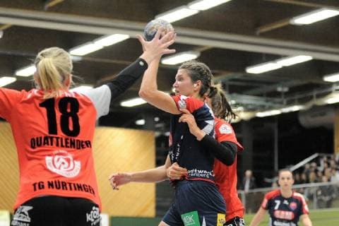 Jurate Zilinskaite (SG H2Ku Herrenberg Kuties 15) Handball, DHB, Pokal, 2.Runde, 06.10.2018, Foto:TBaur Eibner TG Nuertingen vs. SG SG H2Ku Herrenberg Kuties Nuertingen Copyright: xEIBNER TobiasxBaurx EP_TBR