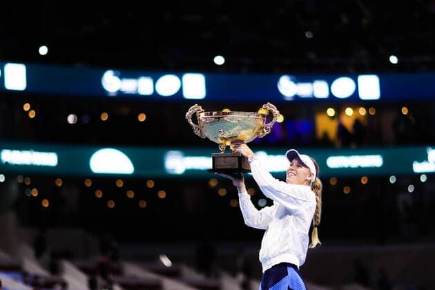 BEIJING, CHINA - OCTOBER 07: Caroline Wozniacki of Denmark poses with a trophy after winning the Women s Singles Finals match against Anastasija Sevastova of Latvia on day nine of the 2018 China Open at the China National Tennis Centre on October 7, 2018 in Beijing, China.  Copyright: xVCGx CFP111170867629 