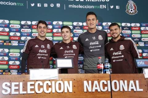 October 8, 2018 - EUM20181008DEP03.JPG .CIUDAD DE MEXICO. SoccerFutbol-Seleccion Mexicana.- 8 de octubre de 2018. Josecarlos Van Rankin, Isaac Brizuela, Raul Gudino y Henry Martin durante conferencia previa al entrenamiento de la Seleccion Nacional en el Centro de Alto Rendimiento. Foto: Agencia EL UNIVERSALAgustin SalinasEELG Latin News: October 8, 2018 Copyright: xElxUniversalx