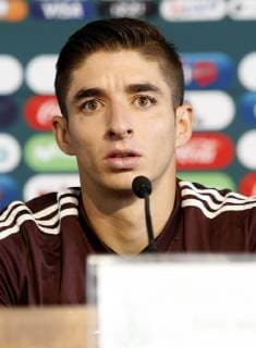 October 8, 2018 - EUM20181008DEP06.JPG .CIUDAD DE MEXICO. SoccerFutbol-Seleccion Mexicana.- 8 de octubre de 2018. El futbolista Isaac Brizuela durante conferencia previa al entrenamiento de la Seleccion Nacional en el Centro de Alto Rendimiento, de cara al partido contra Costa Rica el proximo jueves 11 de octubre. Foto: Agencia EL UNIVERSALAgustin SalinasEELG Latin News: October 8, 2018 Copyright: xElxUniversalx
