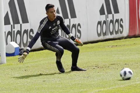 October 8, 2018 - EUM20181008DEP16.JPG .CIUDAD DE MEXICO. SoccerFutbol-Seleccion Mexicana.- 8 de octubre de 2018. El portero Raul Gudino durante el entrenamiento de la Seleccion Mexicana el Centro de Alto rendimiento, previo al partido contra Costa Rica del proximo jueves 11 de octubre. Foto: Agencia EL UNIVERSALAgustin SalinasEELG Latin News: October 8, 2018 Copyright: xElxUniversalx