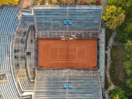Steffi Graf Stadion (Luftbild), LTTC Rot-Weiß , Herbst 2018, Berlin, 10.10.2018,