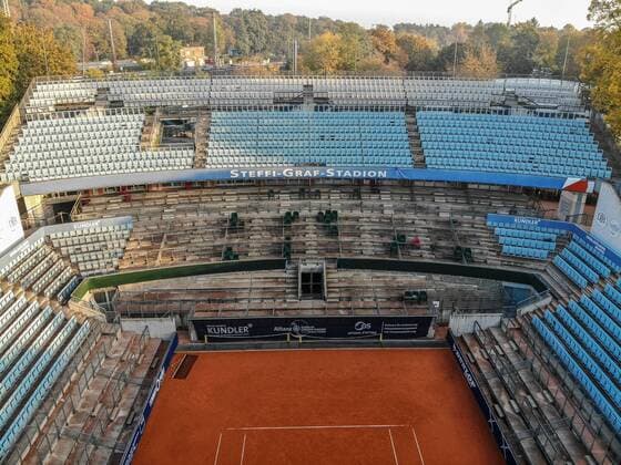 Steffi Graf Stadion (Luftbild), LTTC Rot-Weiß , Herbst 2018, Berlin, 10.10.2018,