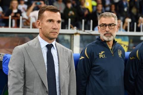 Fußball, Italien - Ukraine Db Genova 10 10 2018 - amichevole Italia-Ucraina foto Daniele Buffa Image nella foto: Andry Shevchenko-Mauro Tassotti 