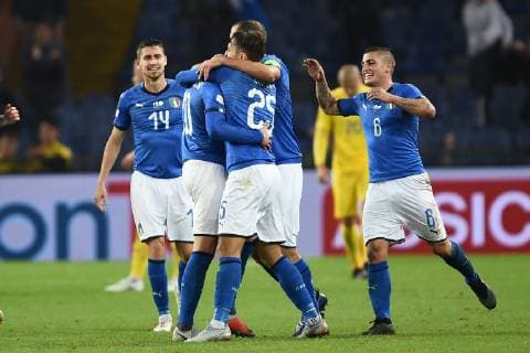 Fußball, Italien - Ukraine Db Genova 10 10 2018 - amichevole Italia-Ucraina foto Daniele Buffa Image nella foto: esultanza gol Federico Bernardeschi 