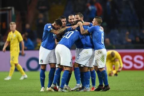 Fußball, Italien - Ukraine Db Genova 10 10 2018 - amichevole Italia-Ucraina foto Daniele Buffa Image nella foto: esultanza gol Federico Bernardeschi 