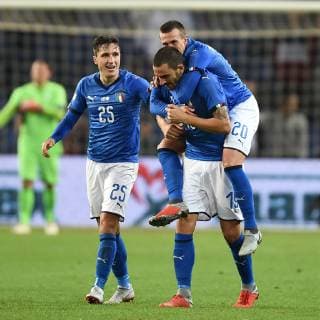 Fußball, Italien - Ukraine Db Genova 10 10 2018 - amichevole Italia-Ucraina foto Daniele Buffa Image nella foto: esultanza gol Federico Bernardeschi 