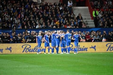 Fußball, Länderspiel, Frankreich - Island EQUIPE DE FOOTBALL D ISLANDE - JOIE FOOTBALL : France vs Islande - Match Amical - 11 10 2018 FEP Panoramic 