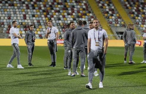 Harry Kane of England walks back to the dressing room during the Uefa Nations League, Group A4 match at Stadion HNK Rijeka, Rijeka. Picture date: 12th October 2018. Picture credit should read: David Klein Sportimage EDITORIAL USE ONLY. No use with unauthorised audio, video, data, fixture lists, club league logos or live services. Online in-match use limited to 120 images, no video emulation. No use in betting, games or single club league player publications.