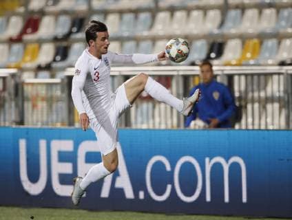 Ben Chilwell of England during the Uefa Nations League, Group A4 match at Stadion HNK Rijeka, Rijeka. Picture date: 12th October 2018. Picture credit should read: David Klein Sportimage EDITORIAL USE ONLY. No use with unauthorised audio, video, data, fixture lists, club league logos or live services. Online in-match use limited to 120 images, no video emulation. No use in betting, games or single club league player publications.