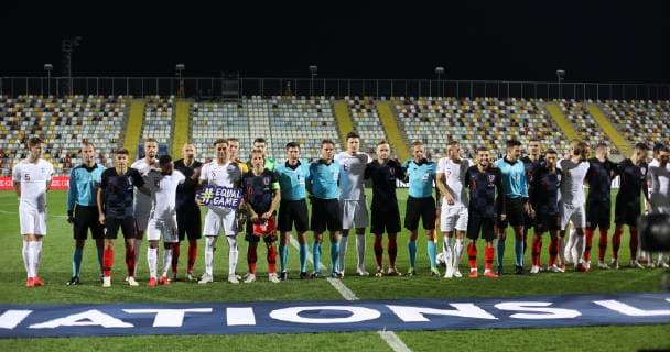 Rijeka, 12 10 2018 - Stadion HNK Rijeka, UEFA Nations League 2019. League Phase. Croatia (dark-blue) - England (white) 
