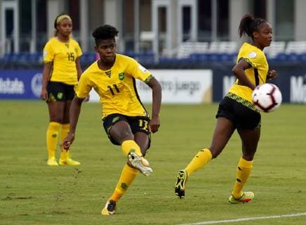 October 12, 2018 - Edinburgh, Scotland, United Kingdom - Edinburg, NC - OCTOBER 11: 2018.Khadija Shaw of Jamaica.During CONCACAF Women s Championship Group B match between Cuba against Jamaica at H-E-BPark Stadium, Edinburg, on October 11, 2018 Cuba v Jamaica - CONCACAF Women s Championship Group B  - ZUMAn230 20181012_zaa_n230_505 Copyright: xActionxFotoxSportx