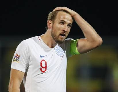 Harry Kane of England reacts after his goal was ruled out for offside during the Uefa Nations League, Group A4 match at Stadion HNK Rijeka, Rijeka. Picture date: 12th October 2018. Picture credit should read: David Klein Sportimage EDITORIAL USE ONLY. No use with unauthorised audio, video, data, fixture lists, club league logos or live services. Online in-match use limited to 120 images, no video emulation. No use in betting, games or single club league player publications.