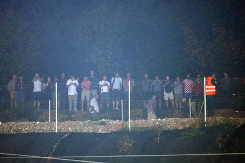 Croatia v England UEFA Nations League England fans watch the match from a hill behind one of the stands during the UEFA Nations League match at Stadion HNK Rijeka, Rijeka Content Not Available For UK Newspapers Copyright: xPaulxChestertonx FIL-12397-0058