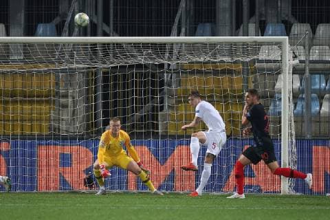 Croatia v England UEFA Nations League John Stones of England clears the ball off the line in the dying stages during the UEFA Nations League match at Stadion HNK Rijeka, Rijeka Content Not Available For UK Newspapers Copyright: xPaulxChestertonx FIL-12397-0094
