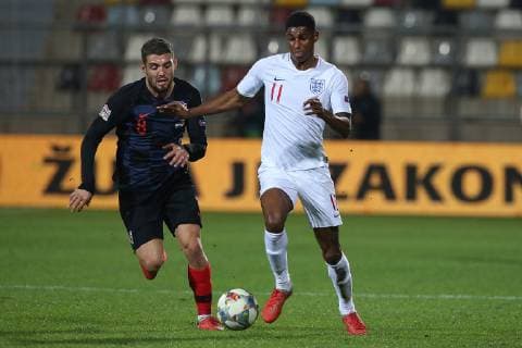 Croatia v England UEFA Nations League Mateo Kovacic of Croatia and Marcus Rashford of England in action during the UEFA Nations League match at Stadion HNK Rijeka, Rijeka Content Not Available For UK Newspapers Copyright: xPaulxChestertonx FIL-12397-0138