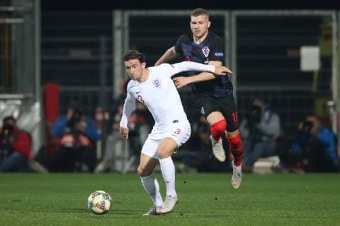 Croatia v England UEFA Nations League Ben Chilwell of England and Ante Rebic of Croatia in action during the UEFA Nations League match at Stadion HNK Rijeka, Rijeka Content Not Available For UK Newspapers Copyright: xPaulxChestertonx FIL-12397-0220