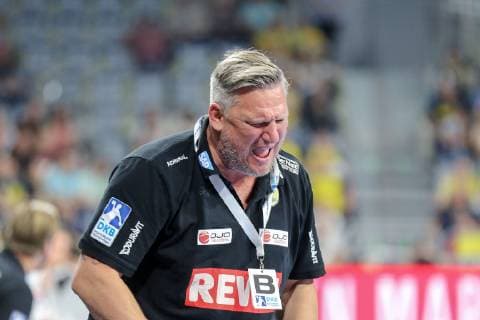 Nikolaj Jacobsen (Rhein-Neckar-Loewen, Trainer) Rhein-Neckar-Loewen - THW Kiel, 1. HBL Mannheim Copyright: xRoskaritzx Eibner-Pressefotox EP_kess_rrz