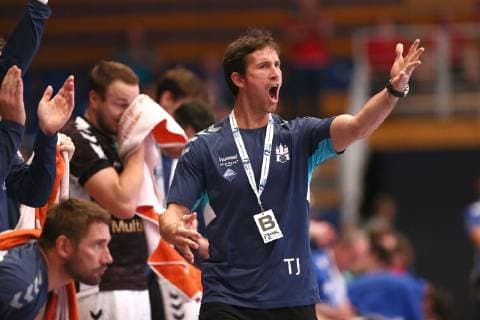 Handball 2. Bundesliga 2018 2019 - Hamburg Handball vs. DJK Rimpar Wölfe Trainer Torsten Jansen (Hamburg) wuetend . Sporthalle Alsterdorf Hamburg Foto: Frank Schoof