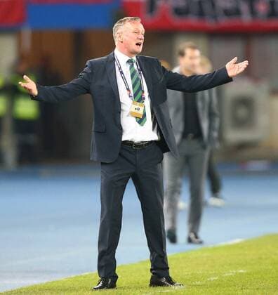 12.10.2018, Ernst Happel Stadion, Wien, AUT, UEFA Nations League, Oesterreich vs Nordirland, Gruppe B3, im Bild Michael ONeill (NIR) during the UEFA Nations League groub B3 match between Austria vs Northern Ireland at the Ernst Happel Stadion in Wien, Austria on 2018 10 12. Wien