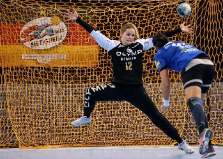 14.10.2018, Deutschland, Bietigheim, Handball Champions-League Frauen Gruppenphase 2. Spieltag Saison 2018 2019 SG BBM Bietigheim vs. CSM Bucuresti: im Tor Dinah Eckerle (BBM)