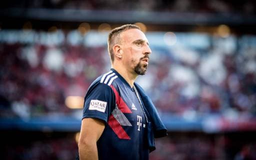 6. Oktober 2018: Muenchen, Allianz Arena: Fussball 1. Bundesliga, 7. Spieltag: FC Bayern Muenchen - Borussia Moenchengladbach: Muenchens Franck Ribery. DFL REGULATIONS PROHIBIT ANY USE OF PHOTOGRAPHS AS IMAGE SEQUENCES AND OR QUASI-VIDEO.