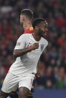 Sterling of the England team celebrates the goal in a match belonging to UEFA League of Nations; fourth round; facing Spain - England national team Nationalteam Benito Villamarin stadium; 15th october; Sevilla; Spain; photo: Cristobal Duenas