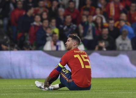 Sergio Ramos of the Spanish national team Nationalteam in action in a match belonging to the UEFA League of Nations, fourth round, facing Spain - England national team, Benito Villamarin stadium, 15th october, Sevilla, Spain, photo: Cristobal Duenas