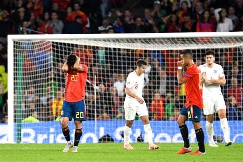 Spain v England UEFA Nations League Marco Asensio of Spain is disappointed after missing a chance during the UEFA Nations League match at the Estadio Benito Villamarin, Seville Content Not Available For UK Newspapers Copyright: xKristianxKanex FIL-12410-0073