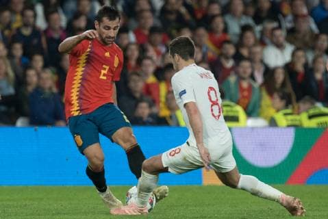 Spain: UEFA Nations League between Spain and Engla During the match between Spain and England in Benito Villamarin Stadium in Seville.  JavierxMontanox xPacificxPress
