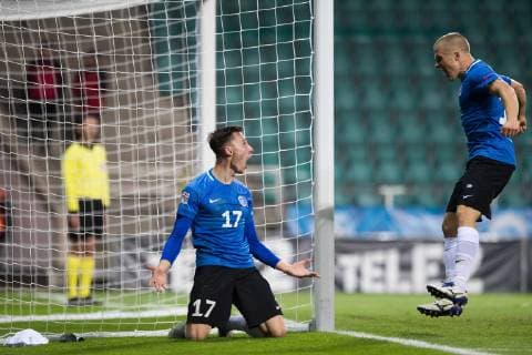 Tallinn, EESTI 15OCT18 Jalgpalli Rahvuste Liiga, Eesti vs Ungari, Lilleküla staation. UEFA Nations League in soccer, Estonian national team Nationalteam vs Hungarian national team in A. Le Coq Arena, Tallinn. tl Foto Tairo Lutter EESTI MEEDIA TALLINN Harjumaa Estonia  Copyright: xTAIROxLUTTERx