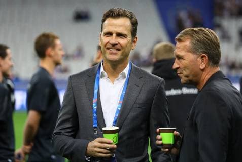 Teammanager der Nationalmannschaft Oliver Bierhoff (Deutschland Germany), Torwarttrainer Andreas Koepke (Deutschland Germany)- 16.10.2018: Frankreich vs. Deutschland, 4. Spieltag UEFA Nations League, Stade de France, DISCLAIMER: DFB regulations prohibit any use of photographs as image sequences and or quasi-video.