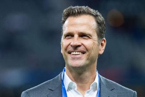 16.10.2018, xkvx, Fussball Nations League, Frankreich - Deutschland emspor, v.l. Oliver Bierhoff (Manager DFB - Deutscher Fussballbund) (DFL DFB REGULATIONS PROHIBIT ANY USE OF PHOTOGRAPHS as IMAGE SEQUENCES and or QUASI-VIDEO) Paris
