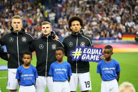 Matthias Ginter (Deutschland Germany), Timo Werner (Deutschland Germany), Leroy Sane (Deutschland Germany)- 16.10.2018: Frankreich vs. Deutschland, 4. Spieltag UEFA Nations League, Stade de France, DISCLAIMER: DFB regulations prohibit any use of photographs as image sequences and or quasi-video.