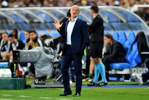 Fußball UEFA Nations League Frankreich - Deutschland am 16.10.2018 im Stade de France in Paris Didier Deschamps ( Cheftrainer Frankreich ) DFB regulations prohibit any use of photographs as image sequences and or quasi-video.