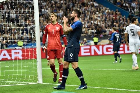 Olivier Giroud (fr) FOOTBALL : France vs Allemagne - 4eme Tour Ligue des Nations - Saint-Denis - 16 10 2018 ThierryBreton Panoramic 