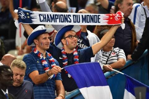 Fußball UEFA Nations League Frankreich - Deutschland am 16.10.2018 im Stade de France in Paris Französische Fans DFB regulations prohibit any use of photographs as image sequences and or quasi-video.