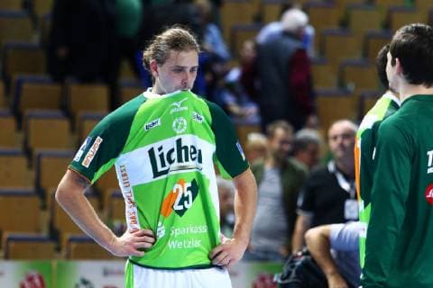 Olle Forsell Schefvert (Wetzlar) ist enttaeuscht ueber die Niederlage gegen Melsungen HSG Wetzlar vs MT Melsungen, Handball, DHB-Pokal, 16.10.2018 HSG Wetzlar vs MT Melsungen, Handball, DHB-Pokal, 16.10.2018 Wetzlar Copyright: xEIBNER RenexWeissx EP_RWS