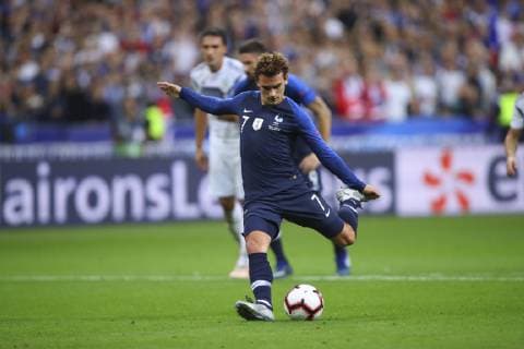 Joie Antoine Griezmann (France) FOOTBALL : France vs Allemagne - Ligue des Nations - 16 10 2018 GwendolineLeGoff Panoramic 