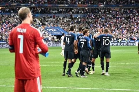 Penalty but et joie Antoine Griezmann (fr) FOOTBALL : France vs Allemagne - 4eme Tour Ligue des Nations - Saint-Denis - 16 10 2018 ThierryBreton Panoramic 
