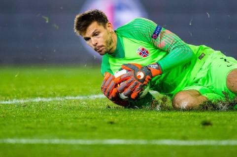 Sport Themen der Woche KW42 Sport Bilder des Tages Fußball, Nations League, Norwegen - Bulgarien 181016 Rune Almenning Jarstein of Norway during the Nations League match between Norway and Bulgaria on October 16, 2018 in Oslo. Photo: Marius Simensen BILDBYRAN Cop 238 *** 181016 Rune Publication Jarstein of Norway during the Nations League match between Norway and Bulgaria on October 16, 2018 in Oslo Photo Marius Simensen BILDBYRAN Cop 238  Copyright: MARIUSxSIMENSEN BB181016ZD007