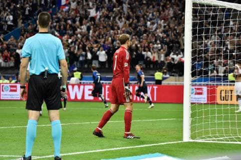Joie 1er but Antoine Griezmann (fr) FOOTBALL : France vs Allemagne - 4eme Tour Ligue des Nations - Saint-Denis - 16 10 2018 ThierryBreton Panoramic 