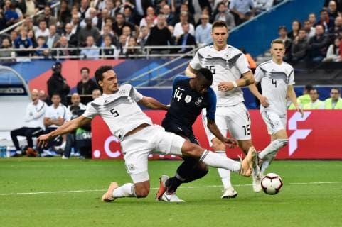 Action du Panalty sur Blaise Matuidi (fr) FOOTBALL : France vs Allemagne - 4eme Tour Ligue des Nations - Saint-Denis - 16 10 2018 ThierryBreton Panoramic 