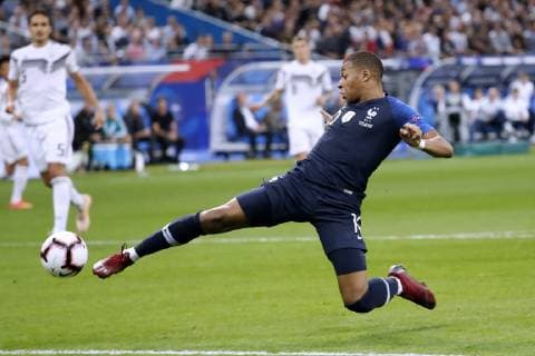 MBAPPE Kylian. Team FRA UEFA Nation League 2018 Spiel Frankreich - Deutschland 2 : 1 in Stade de France am 16. Oktober 2018 in Paris DFB regulations prohibit any use of photographs as image sequences and or quasi-video