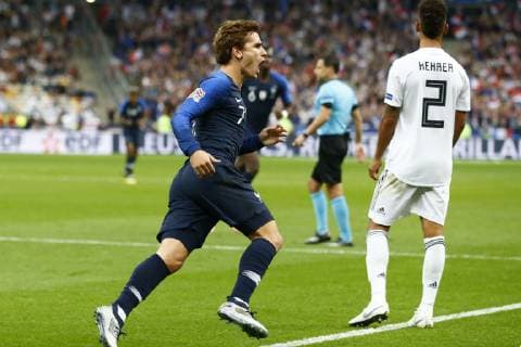 Joie Antoine Griezmann (France) FOOTBALL : France vs Allemagne - Ligue des Nations - 16 10 2018 GwendolineLeGoff Panoramic 