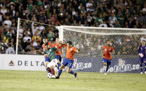 Fußball, Mexiko - Chile October 16, 2018 - EUM20181016DEP15.JPG.QUERETARO, Qro., SoccerFutbol-Seleccion Nacional.- Acciones del partido amistoso de las selecciones de Mexico ante Chile en el estadio Corregidora, la noche del martes 16 de octubre de 2018. Foto: Agencia EL UNIVERSALAgustin SalinasRCC. Latin News: October 16, 2018 Copyright: xElxUniversalx