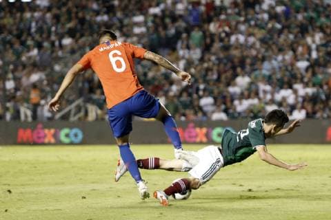 Fußball, Mexiko - Chile October 16, 2018 - EUM20181016DEP16.JPG.QUERETARO, Qro., SoccerFutbol-Seleccion Nacional.- Acciones del partido amistoso de las selecciones de Mexico ante Chile en el estadio Corregidora, la noche del martes 16 de octubre de 2018. Foto: Agencia EL UNIVERSALAgustin SalinasRCC. Latin News: October 16, 2018 Copyright: xElxUniversalx