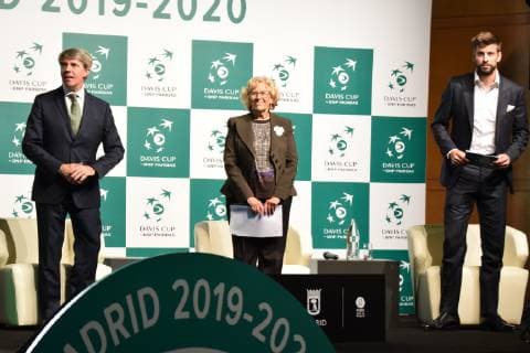 Tennis, DavisCup Pressetermin in Madrid Presentacion de la Copa Davis en Madrid Madrid, Spain 17-10-18 Gerard Pique Presentation of Davis Cup in Madrid