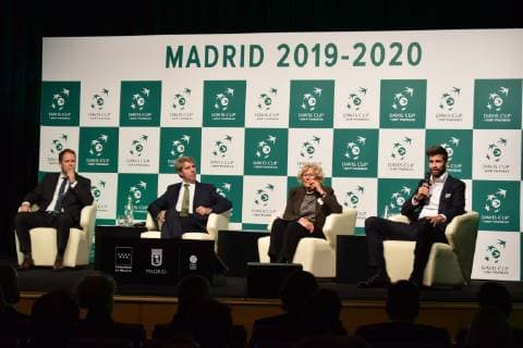 Tennis, DavisCup Pressetermin in Madrid Presentacion de la Copa Davis en Madrid Madrid, Spain 17-10-18 Manuela Carmena Presentation of Davis Cup in Madrid