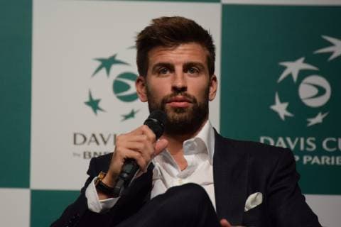 Tennis, DavisCup Pressetermin in Madrid Presentacion de la Copa Davis en Madrid Madrid, Spain 17-10-18 Gerard Pique Presentation of Davis Cup in Madrid